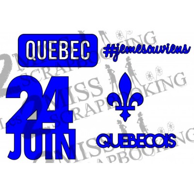  Les 2 Miss scrapbooking - Chipboard «Kit Québec»